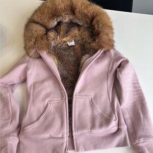 Cozy Sweatfleece Snug Zip Hoodie Dusty Pink
